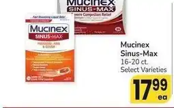 Albertsons Mucinex Sinus-Max - 16-20 ct. Select Varieties offer
