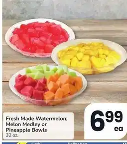 Albertsons Fresh Made Watermelon, Melon Medley or Pineapple Bowls - 32 oz offer