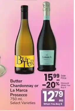 Albertsons Butter Chardonnay or La Marca Prosecco - 750 ml. Select Varieties offer