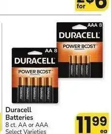 Albertsons Duracell Batteries - 8 ct. AA or AAA Select Varieties offer