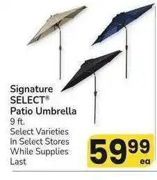 Albertsons Signature SELECT Patio Umbrella - 9 ft. Select Varieties offer