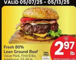 Albertsons Fresh 80% Lean Ground Beef - Value Pack First 6 lbs offer