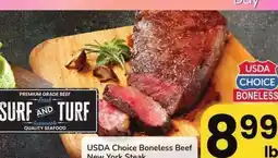 Albertsons USDA Choice Boneless Beef New York Steak - Value Pack offer