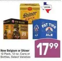 Albertsons New Belgium or Shiner - 12 Pack, 12 oz. Cans or Bottles, Select Varieties offer