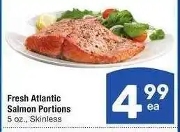 Albertsons Fresh Atlantic Salmon Portions - 5 oz., Skinless offer
