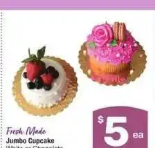 Albertsons Jumbo Cupcake - White or Chocolate offer