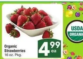 Albertsons Organic Strawberries - 16 oz. Pkg offer