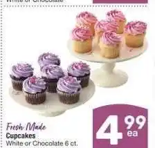 Albertsons Cupcakes - White or Chocolate 6 ct offer