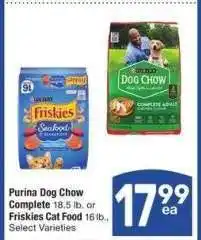 Albertsons Purina Dog Chow Complete 18.5 lb. or Friskies Cat Food 16 lb. - Select Varieties offer