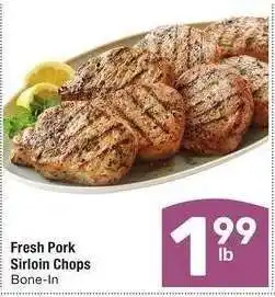 Albertsons Fresh Pork Sirloin Chops - Bone - In offer