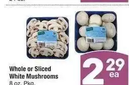 Albertsons Whole or Sliced White Mushrooms - 8 oz. Pkg offer