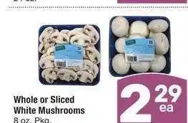 Albertsons Whole or Sliced White Mushrooms - 8 oz. Pkg offer