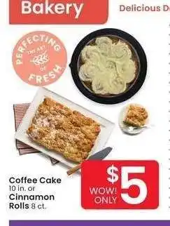 Albertsons Coffee Cake 10 in. or Cinnamon Rolls 8 ct offer