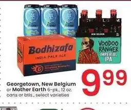 Albertsons Georgetown, New Belgium or Mother Earth - 6-pk., 12 oz. cans or btls., select varieties offer
