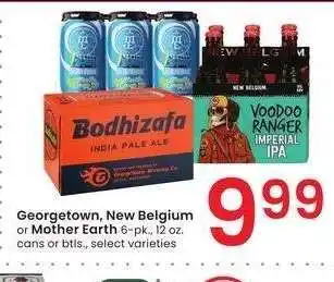 Albertsons Georgetown, New Belgium or Mother Earth - 6-pk., 12 oz. cans or btls., select varieties offer
