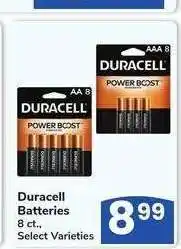 Albertsons Duracell Batteries - 8 ct., Select Varieties offer