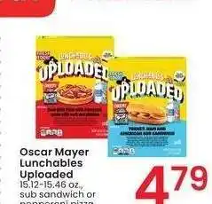 Albertsons Oscar Mayer Lunchables Uploaded - 15.12-15.46 oz., sub sandwich or pepperoni pizza offer