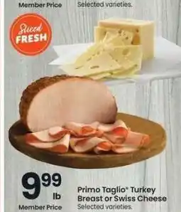 Albertsons Primo Taglio Turkey Breast or Swiss Cheese - Selected varieties offer