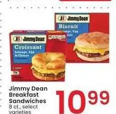 Albertsons Jimmy Dean Breakfast Sandwiches - 8 ct., select varieties offer