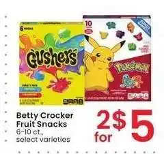 Albertsons Betty Crocker Fruit Snacks - 6-10 ct., select varieties offer