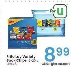 Albertsons Frito Lay Variety Sack Chips - 15-20 ct offer