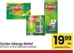 Albertsons Zyrtec Allergy Relief - 24-30 ct. or 8 oz. Selected varieties offer