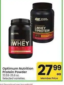 Albertsons Optimum Nutrition Protein Powder - 23.59-25.6 oz. Selected varieties offer