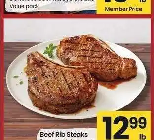 Albertsons Beef Rib Steaks - Bone - in. Value pack offer