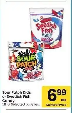 Albertsons Sour Patch Kids or Swedish Fish Candy - 1.8 lb. Selected varieties offer