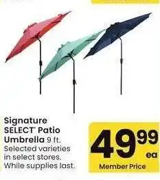 Albertsons Signature SELECT Patio Umbrella - 9 ft. Selected varieties offer