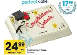 Albertsons Graduation Cake - 1/2 Sheet. 17.99 ea 1/4 Sheet offer