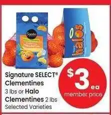 Albertsons Signature SELECT Clementines 3 lbs or Halo Clementines 2 lbs - Selected Varieties offer
