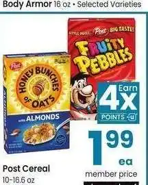 Albertsons Post Cereal - 10-16.6 oz Selected Varieties offer