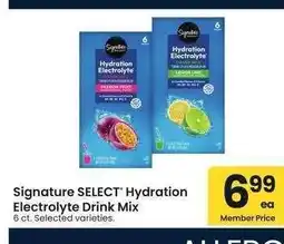 Albertsons Signature SELECT Hydration Electrolyte Drink Mix - 6 ct. Selected varieties offer