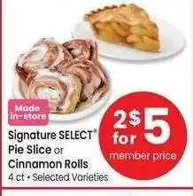 Albertsons Signature SELECT Pie Slice or Cinnamon Rolls - 4 ct • Selected Varieties offer