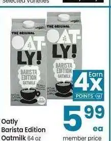 Albertsons Oatly Barista Edition Oatmilk - 64 oz offer