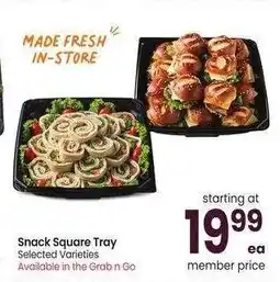 Albertsons Snack Square Tray - Selected Varieties Available in the Grab n Go offer