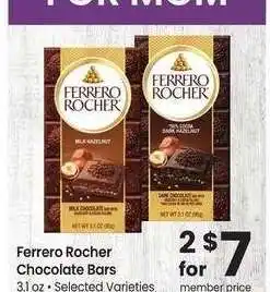 Albertsons Ferrero Rocher Chocolate Bars - 3.1 oz • Selected Varieties offer
