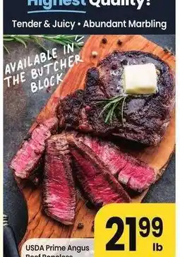 Albertsons USDA Prime Angus Beef Boneless Ribeye Steaks offer