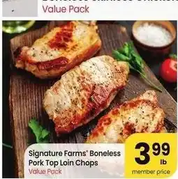 Albertsons Signature Farms Boneless Pork Top Loin Chops - Value Pack offer