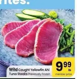 Albertsons Wild Caught Yellowfin Ahi Tuna Steaks - Previously Frozen offer