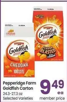Albertsons Pepperidge Farm Goldfish Carton - 24.3-27.3 oz Selected Varieties offer