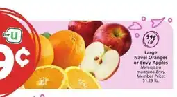 Albertsons Large Navel Oranges or Envy Apples - Member Price: $1.29 lb offer
