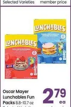 Albertsons Oscar Mayer Lunchables Fun Packs - 8.8-10.7 oz Selected Varieties offer