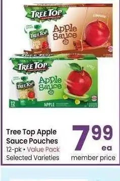Albertsons Tree Top Apple Sauce Pouches - 12 - pk • Value Pack Selected Varieties offer
