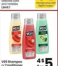 Albertsons V05 Shampoo or Conditioner - 15 oz Selected Varieties offer