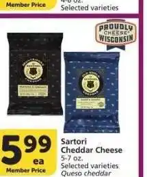 Albertsons Sartori Cheddar Cheese - 5-7 oz. Selected varieties offer