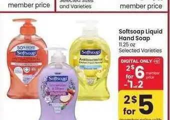 Albertsons Softsoap Liquid Hand Soap* - 11.25 oz Selected Varieties offer