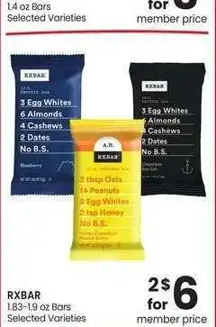 Albertsons RXBAR - 1.83-1.9 oz Bars Selected Varieties offer
