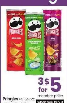 Albertsons Pringles - 4.5-5.57 oz Selected Varieties offer